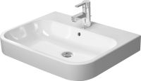 Duravit Happy D.2 Waschtisch 65x50,5cm, mit Hahnloch und Überlauf, geschliffen, WonderGliss, weiß 23186500271