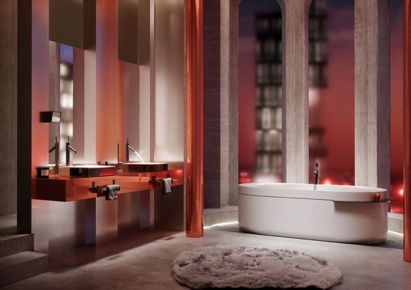 Axor Suite Freistehende Badewanne oval, 190x85cm, weiß matt