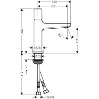 Vorschau: hansgrohe Metropol Waschtischmischer 110 Select mit Push-Open Ablaufgarnitur, chrom