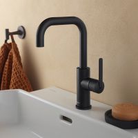 Duravit Balcoon Waschtischarmatur schwenkbar schwarz matt BA1100002046