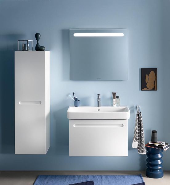 Duravit No.1 Waschtisch 80x46cm, mit Überlauf, ohne Wondergliss, weiß 23758000002