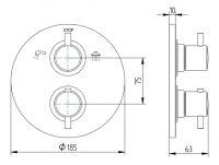 Vorschau: Avenarius Thermostat-Mischbatterie mit 2-Wege-Umstellung, Unterputz, chrom