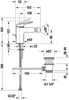 Vorschau: Duravit Wave Einhebel-Bidetmischer, chrom