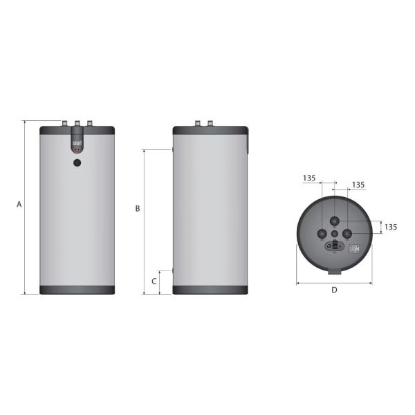 Austria Email ACV Edelstahl Tank-in-Tank Warmwasserspeicher Smart Line, dark grey