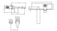 Vorschau: Villeroy&Boch Liberty Waschtischarmatur für Wandmontage, Auslauf 195mm, chrom TVW10700800061