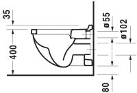 Vorschau: Duravit Starck 3 Wand-WC 54,5x36,5cm, oval, weiß