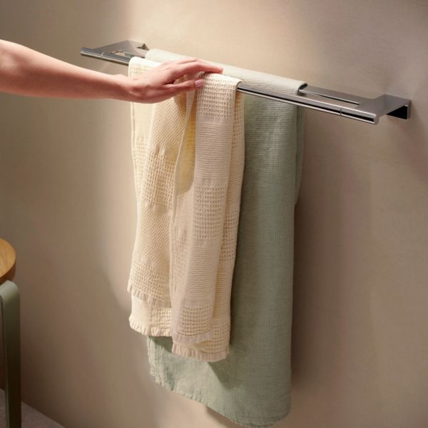 hansgrohe AddStoris S Doppelbadetuchhalter, brushed bronze