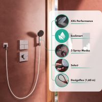 Vorschau: hansgrohe Raindance Alive Select S Brauseset 3 Strahlarten, Textilbrauseschlauch 160cm, schwarz matt