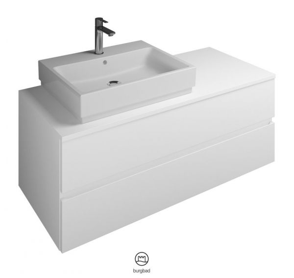 Burgbad Cube Waschtischunterschrank passend zu Grohe Cube, mit 2 Auszügen, 120cm WWGP121LF3781