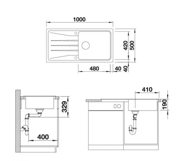 Blanco Sona XL 6 S Granitspüle SILGRANIT