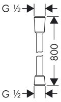 Vorschau: Hansgrohe Isiflex Brauseschlauch 0,80m, chrom