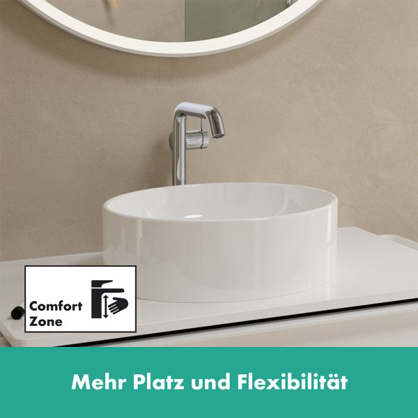 Hansgrohe Tecturis S Waschtischarmatur 240 Fine CoolStart wassersparend+ ohne Ablauf, chrom