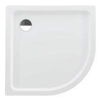 Laufen Platina Duschwanne Viertelkreis 100x100cm flach 6,5cm, Stahl emailliert, weiß H2150190000401