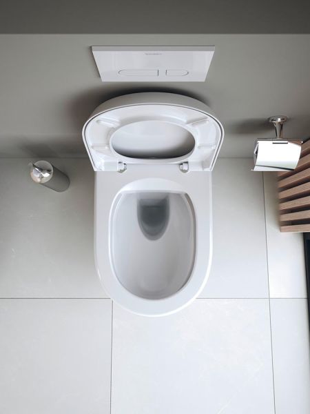 Duravit Qatego Wand-WC 57cm, Tiefspüler, spülrandlos, Abgang waagerecht, weiß