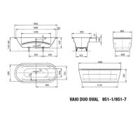 Vorschau: Kaldewei Vaio Duo Oval-Badewanne 180x80cm Mod. 951