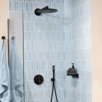 Vorschau: Grohe Precision SmartControl Duschsystem, rund, mit Thermostat, schwarz matt