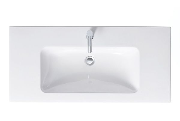 Duravit ME by Starck Waschtisch rechteckig 103x49cm, mit Hahnloch, mit Überlauf, weiß 2336100000