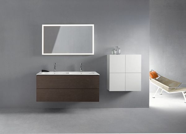 Duravit ME by Starck Doppelwaschtisch rechteckig 130x49cm, mit Überlauf, ohne Wondergliss, weiß 2336130000