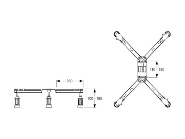 MEPA BW-5 Maxi Duschwannenfuß