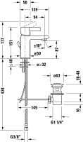 Vorschau: Duravit D-Neo Einhebel-Waschtischmischer DE1011001010