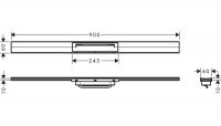 Vorschau: Hansgrohe RainDrain Flex Fertigset Duschrinne 90cm, kürzbar, mattschwarz