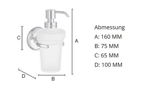 Smedbo Villa Seifenspender 250ml mit mattem Glas, chrom