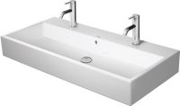 Duravit Vero Air Waschtisch rechteckig 100x47cm, mit 2 Hahnlöchern und Überlauf, weiß 2350100024