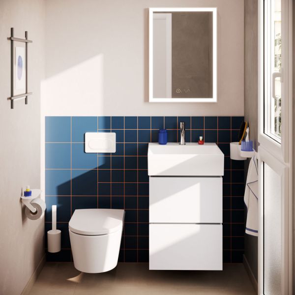 hansgrohe Xilesa E Unterschrank 48x47cm für Handwaschbecken mit 2 Schubkästen, Grifffuge