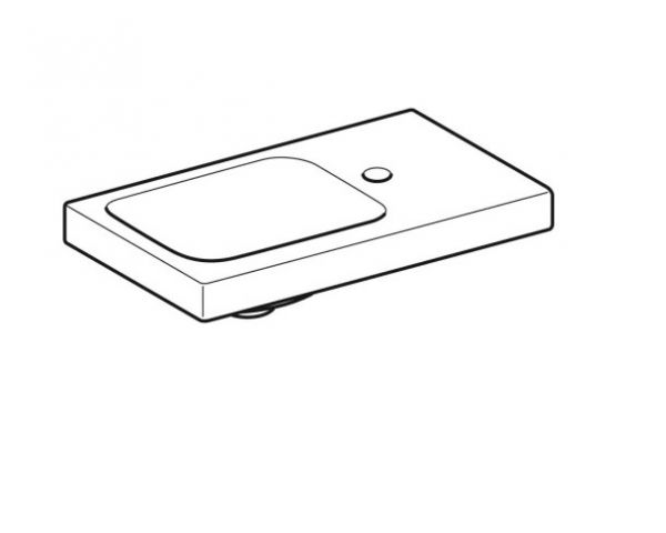 Geberit iCon Light Handwaschbecken mit 1 Hahnloch rechts, Ablagefläche rechts, 53x31cm, weiß 501832001_1