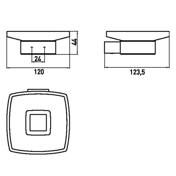 emco loft Seifenhalter Wandmodell, Kristallglas satiniert, bronze gebürstet 053001700