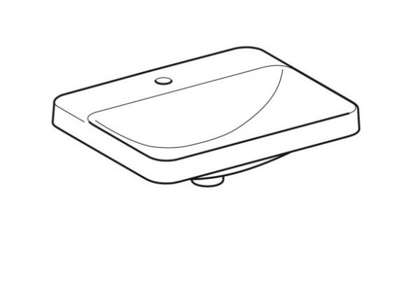 Geberit VariForm Einbauwaschtisch mit 1 Hahnloch, ohne Überlauf, rechteckig, Breite 55cm, weiß_2