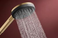 Vorschau: hansgrohe Raindance Alive Select S Duschkopf 125 3 Strahlarten EcoSmart 7,1l/min, brushed bronze