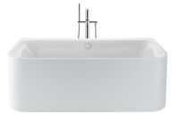 Vorschau: Duravit Happy D.2 Plus freistehende Badewanne rechteckig 180x80cm, weiß/graphit