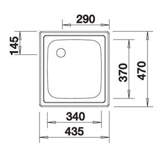 Blanco Top EE 4 x 4 Edelstahlspüle, edelstahl naturfinish