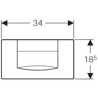Vorschau: Geberit Betätigungsplatte 200F, für Spül-Stopp-Spülung