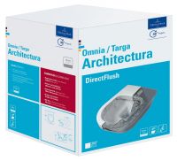 Vorschau: Villeroy&Boch Architectura Wand-WC oval, spülrandlos, WC-Sitz mit SoftClose, Combi-Pack, weiß, 5684HR01