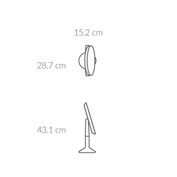 simplehuman Sensorspiegel trio max Ø25cm, kabelgebunden, edelstahl gebürstet