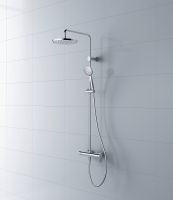 Vorschau: Duravit Wave Shower System/Duschsystem mit Brausethermostat, chrom