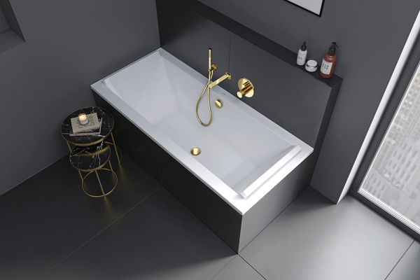 Duravit Starck Einbau-Badewanne rechteckig 180x80cm, 2 Rückenschrägen, weiß 700338000000000 