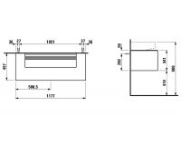 Vorschau: Laufen Sonar Schubladenelement mit 1 Auszug für Aufsatz Doppelwaschtisch, Breite 117,5cm H4054610341421_1