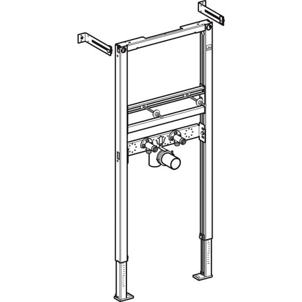 Geberit Duofix Element für Waschtisch, 112cm, Standarmatur