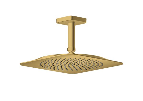Axor Citterio C Kopfbrause 1jet mit Deckenanschluss, softsquare, polished gold optic 28792990 