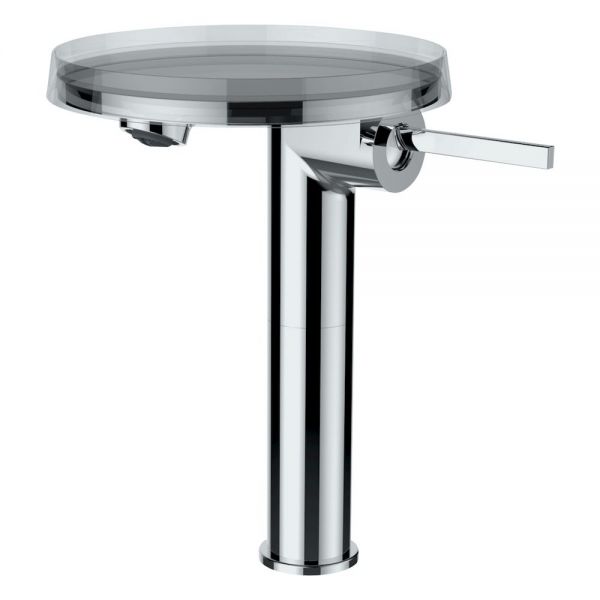 Kartell by Laufen Einhand-Standsäulenmischer mit Deko-Disc, ohne Ablaufventil, chrom H3113380041101