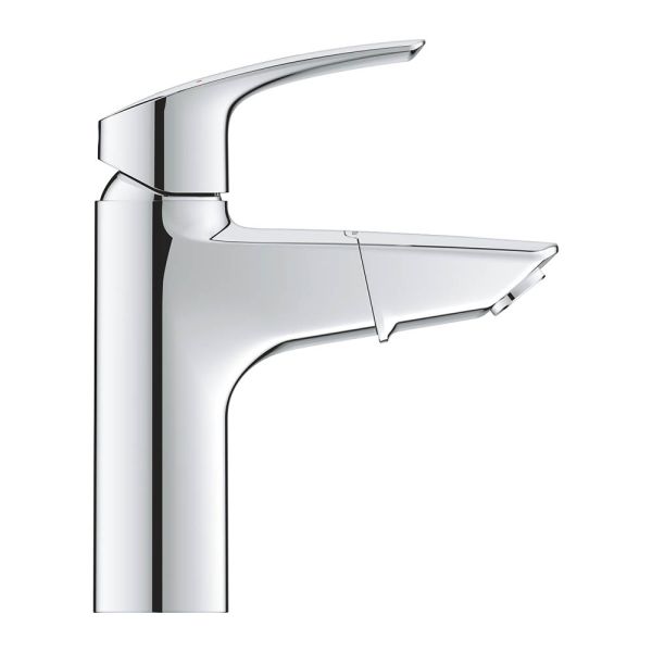 Grohe Eurosmart Waschtischbatterie M-Size mit herausziehbarem Auslauf und Push-Open, chrom