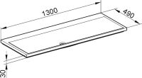 Vorschau: Keuco Royal Reflex Mineralguss-Waschtisch ohne Hahnloch, weiß, 130x3x49cm 34081311300