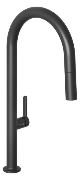 Kludi AUREA Küchenarmatur mit ausziehbarer Brause 558526675 schwarz matt