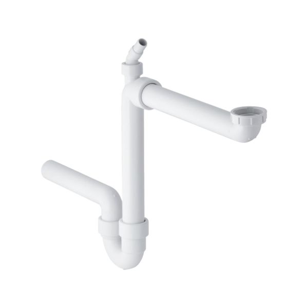 Geberit Spültisch-Ablauf für 1 Becken mit Winkelschlauchtülle, Raumsparmodell