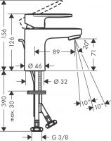 Vorschau: Hansgrohe Vernis Blend Waschtischarmatur 70 chrom 71584000