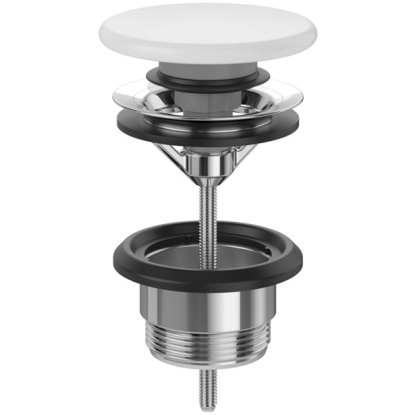 Villeroy&Boch Push-Open Ventil mit keramischer Abdeckung, stone white 681700RW