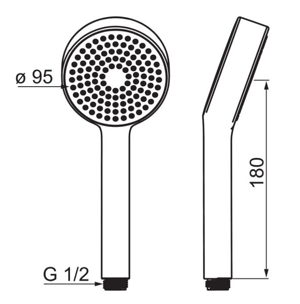 Hansa Hansabasicjet Handbrause, 1-strahlig, chrom